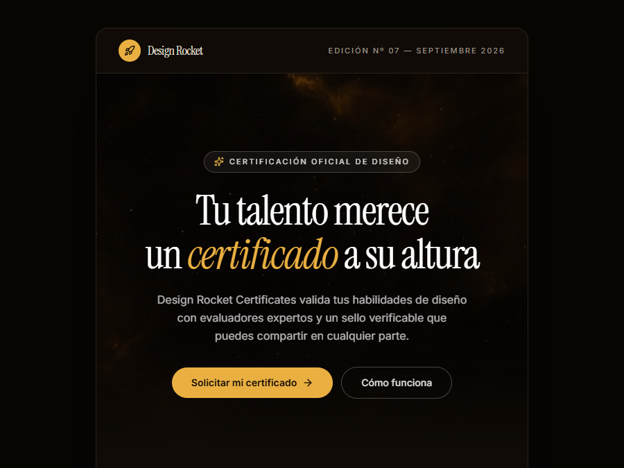 Concept de landing para certificaciones online